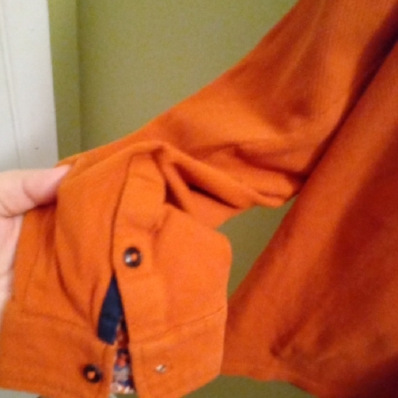 Mens XXL Le31 ParSimons Vibrant Orange V-Neck Knit Sweater Mediumweight - Picture 3 of 4